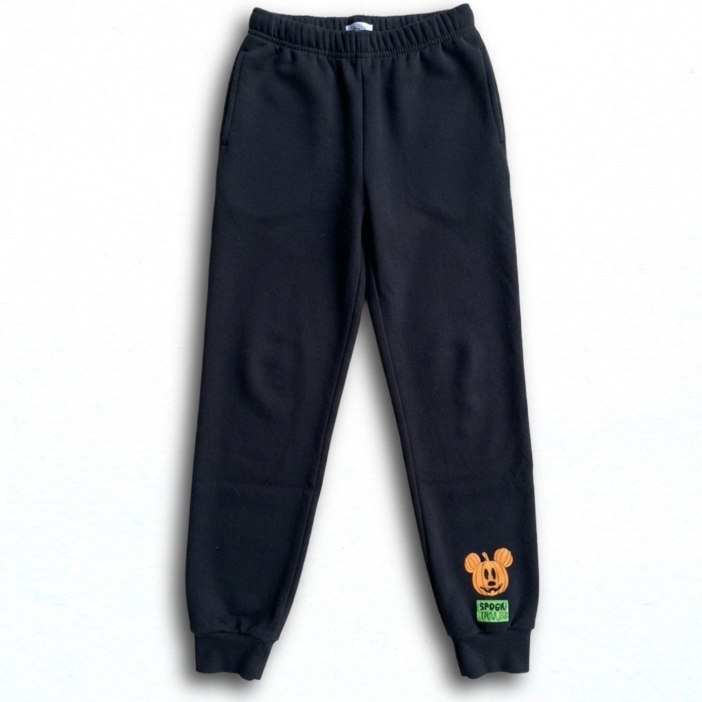 Disney Mickey Mouse Halloween Black Sweatpants Spooktacular Pumpkin Kids Size 6